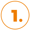 Rechteck grau mit 1. orange