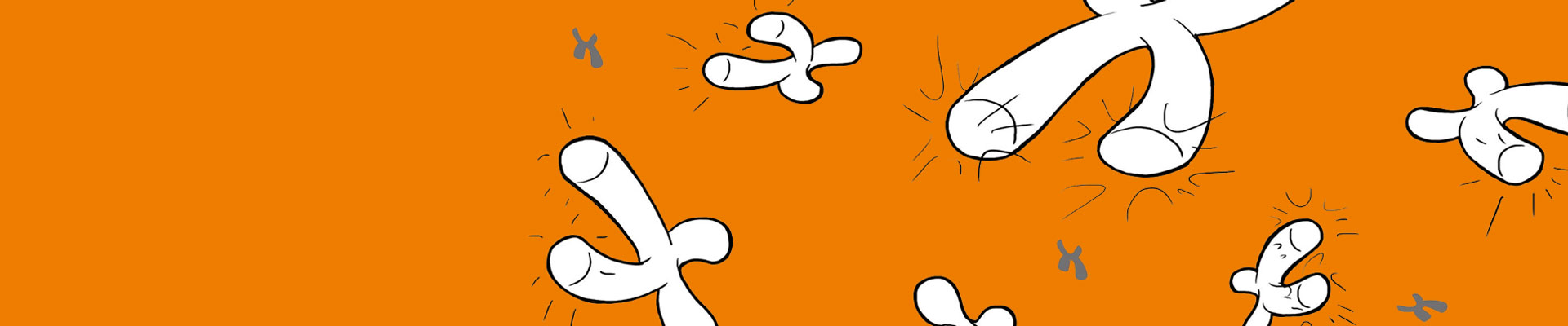 Rechteck orange mit Chromosomen